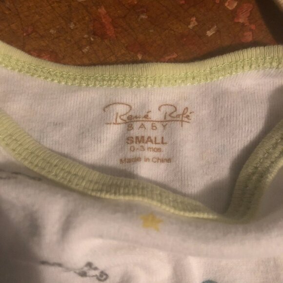 Lot 3 Baby Neutral 0-3 Month T-shirts Yellow Elephant Bundle Capsule Minimal - Picture 3 of 6